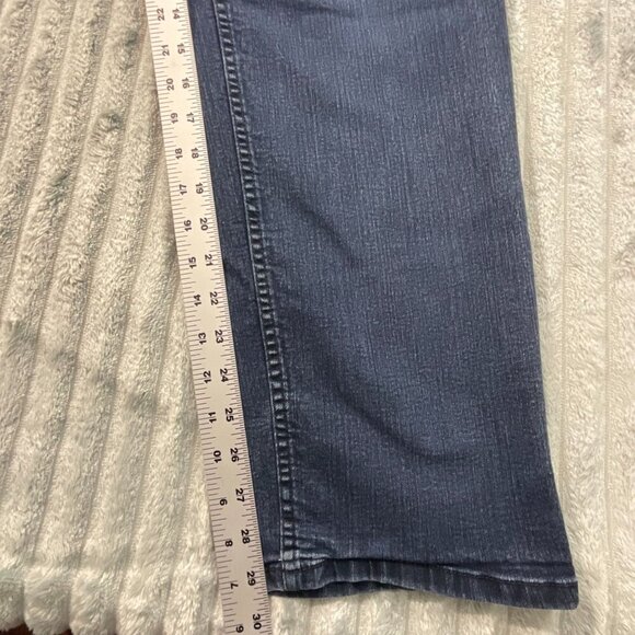 Liz Claiborne‎ Jeans Womens 20W Original Fit Tapered Leg Blue Med Wash Stretch - Picture 6 of 9